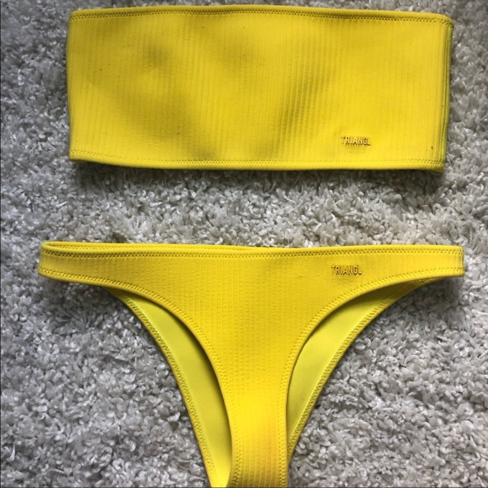 Yellow Triangl Bikini